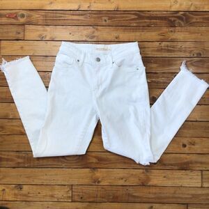 LEVI’S 721 distressed high rise skinny  denim jeans 26 white
